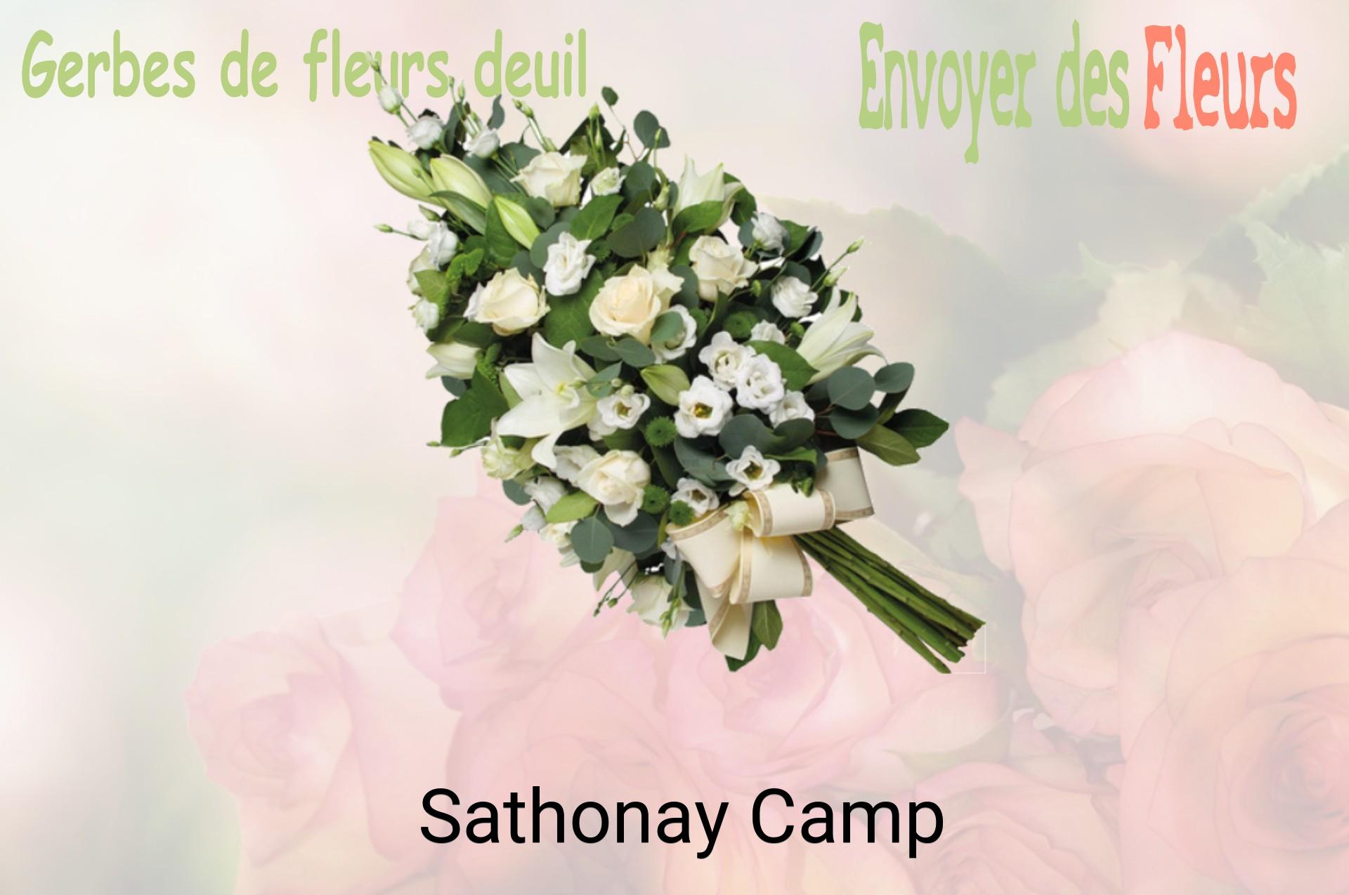 Gerbe de fleurs de deuil livrée à Sathonay-Camp